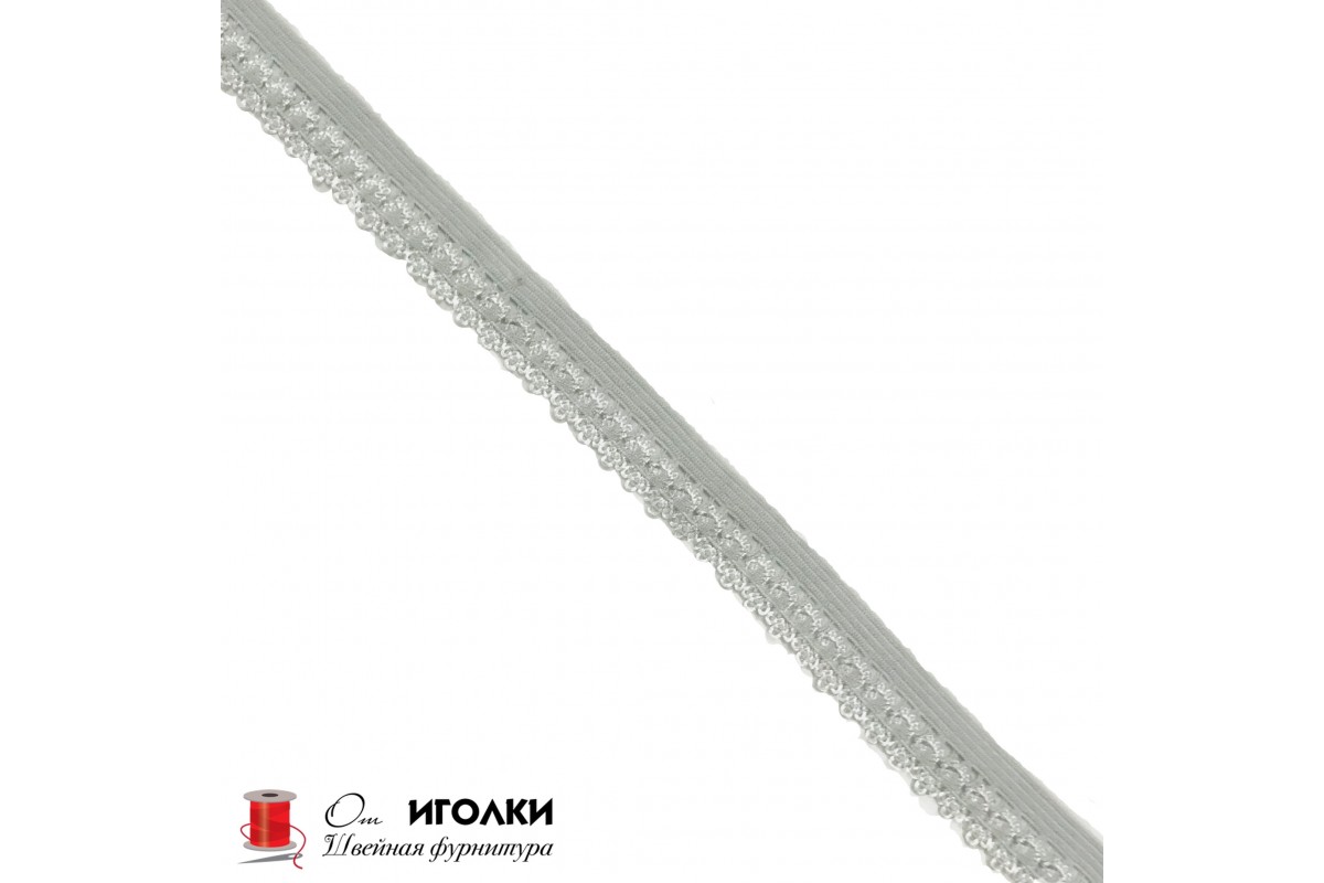 Резинка бельевая ажурная шир.15 мм арт.2564 цв.серый уп.45 м